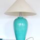 Lampe en céramique turquoise