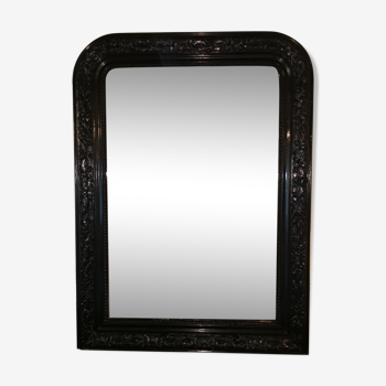 Miroir Louis Philippe noir 75x105cm