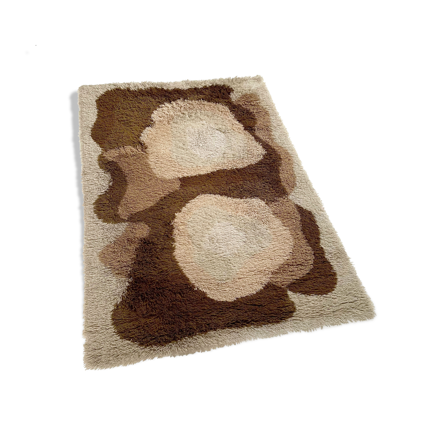 Large Vintage Colorful Psychedelic High Pile Rug by Desso, Netherlands, Denmark 1970