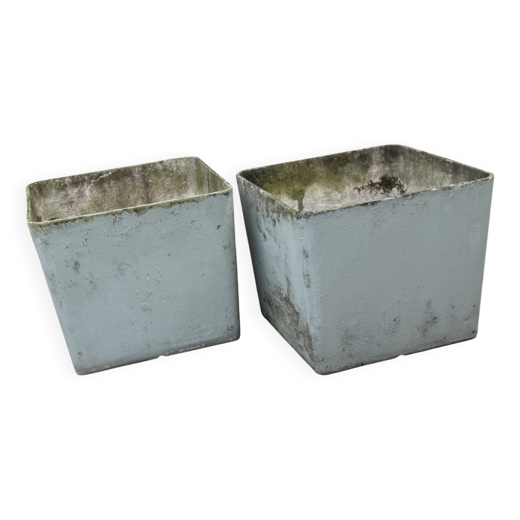 Paire de jardinières carrées