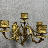 Important pair of Louis XV style bronze wall lights