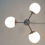 Art Deco Metal and Glass Chandelier