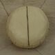 Moroccan pouf in cream leather