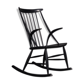 Fauteuil à bascule Illum Wikkelsø de N. Eilersen en noir