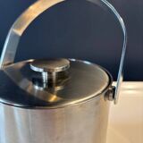 Brushed stainless steel ice bucket