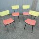 4 chaises formica vintage