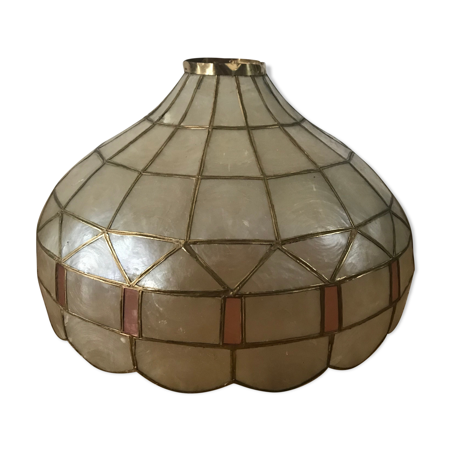 Mother-of-pearl and brass daybat