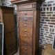 11-drawer solid oak craft cabinet
