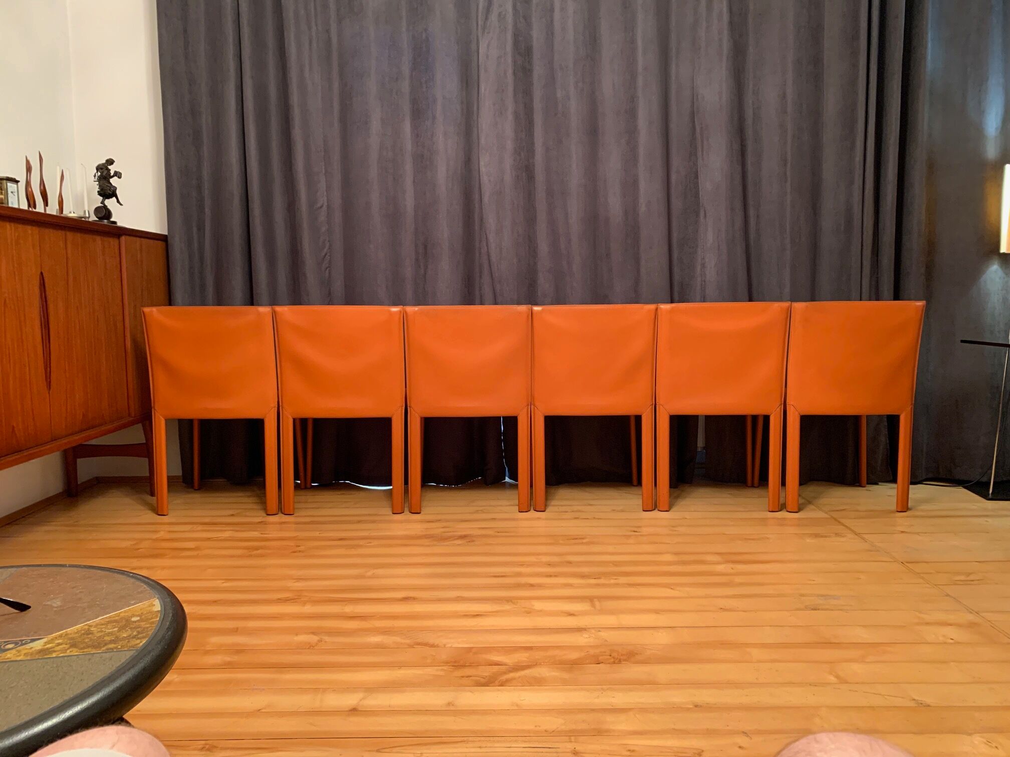 6 chaises Pasqualina par Grassi & Bianchi, Enrico Pellizzoni, Italie, années 1980.