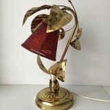 Floor lamp in gold metal