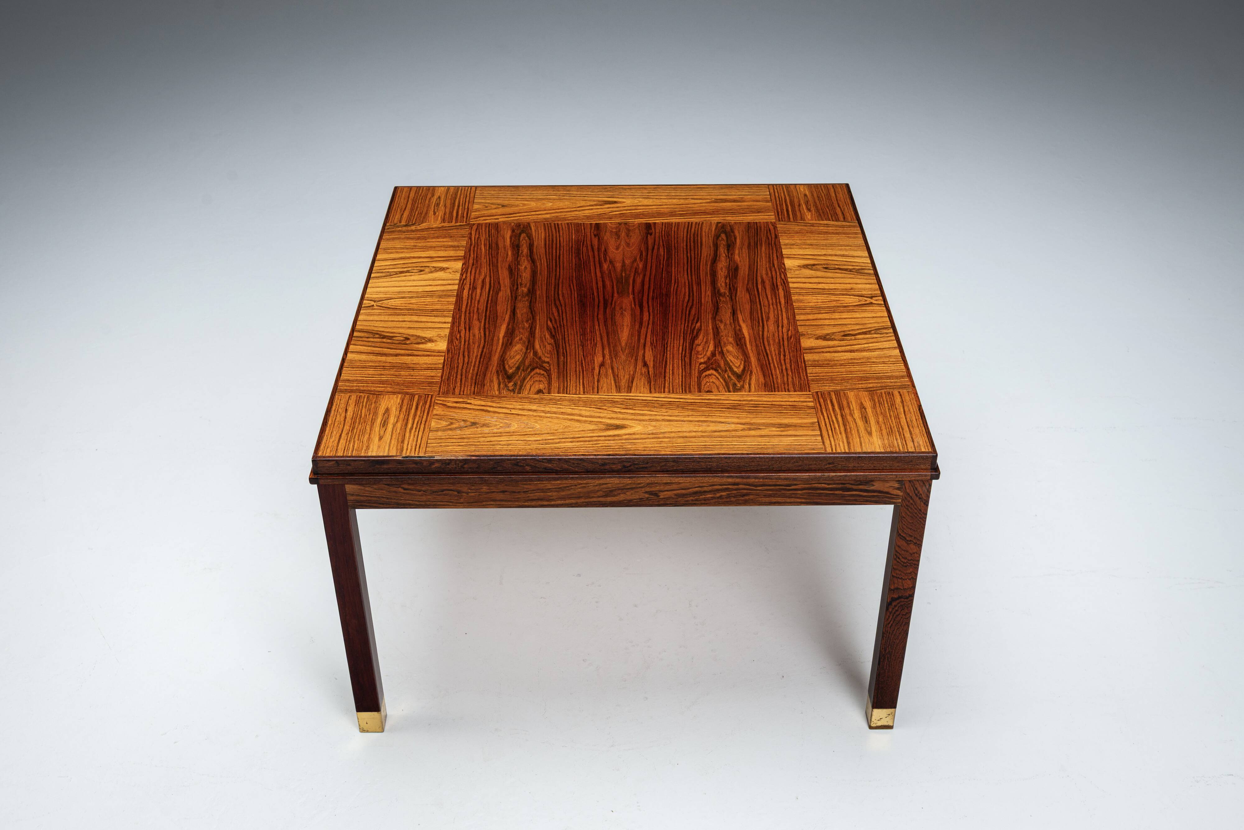 Table basse carrée en palissandre HMB Möbler Rörvik, Suède 1960