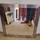 Square aluminum mirror from 1980 (50X50cm)