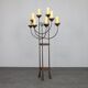 Candélabre de sol unique, forgé à la main, Pays-Bas, vers 1925-1938