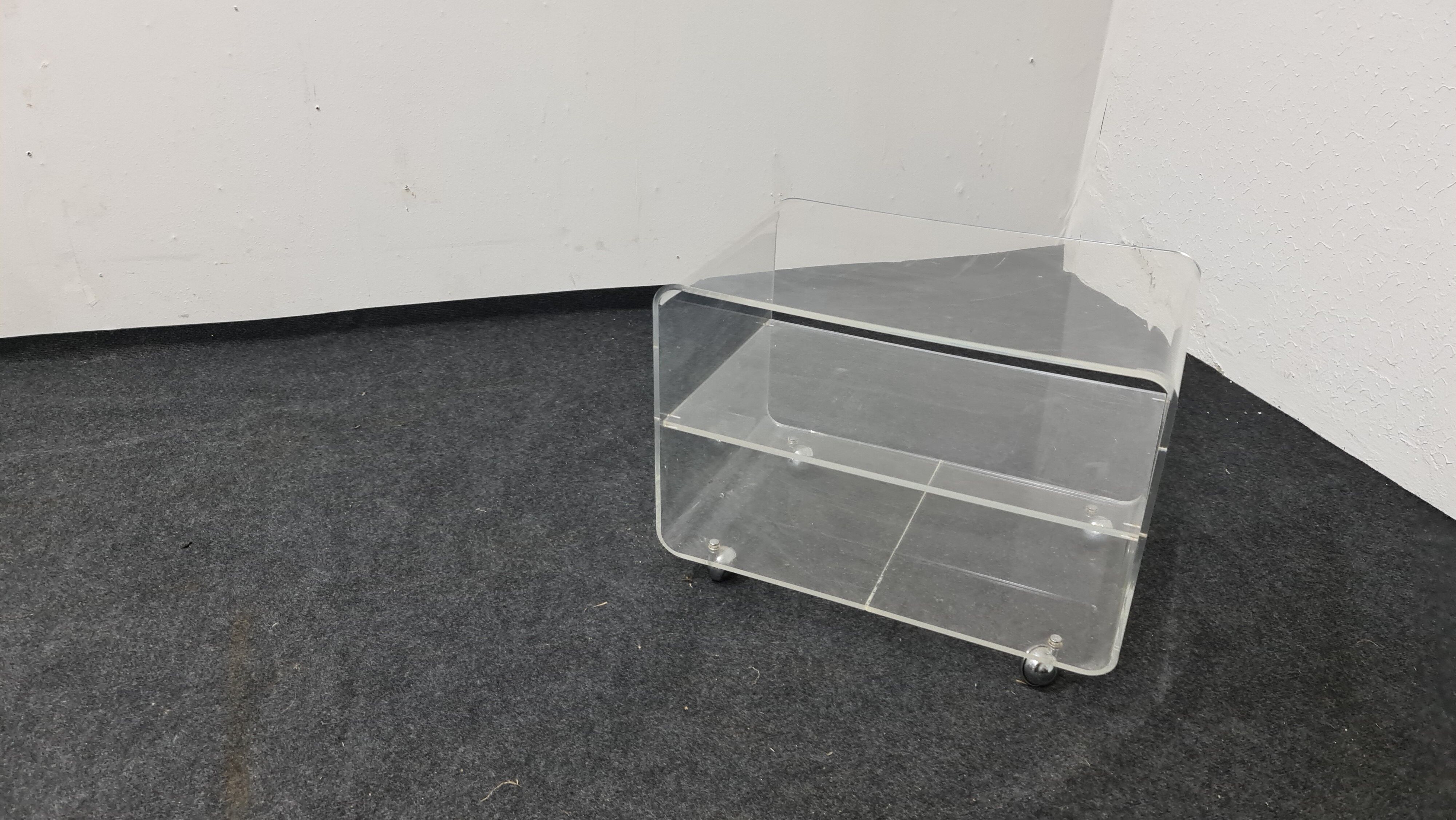 Vintage perspex/acrylic trolley or side table