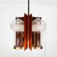 Mid-century German glass and copper pendant lamp by Cosack, 1960s.