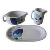 Ancienne vaisselle années 1970/80 CNP Berry saucier pot à lait plat/beurrier  rétro vintage