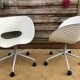 Fauteuil pivotant à roulette Tom Vac design Ron Arad édition Vitra vintage 90 blanc