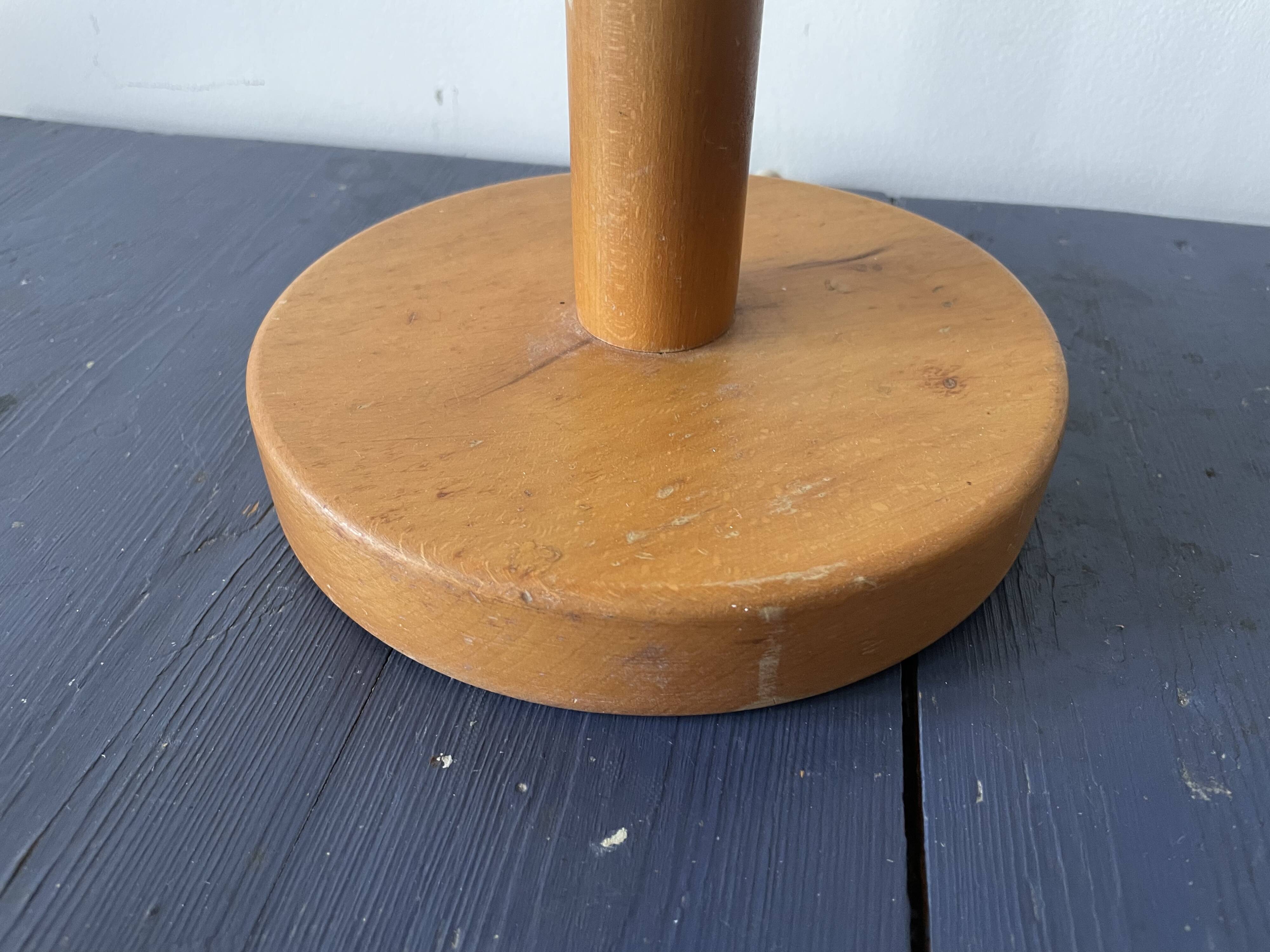 Vintage blond wooden lamp