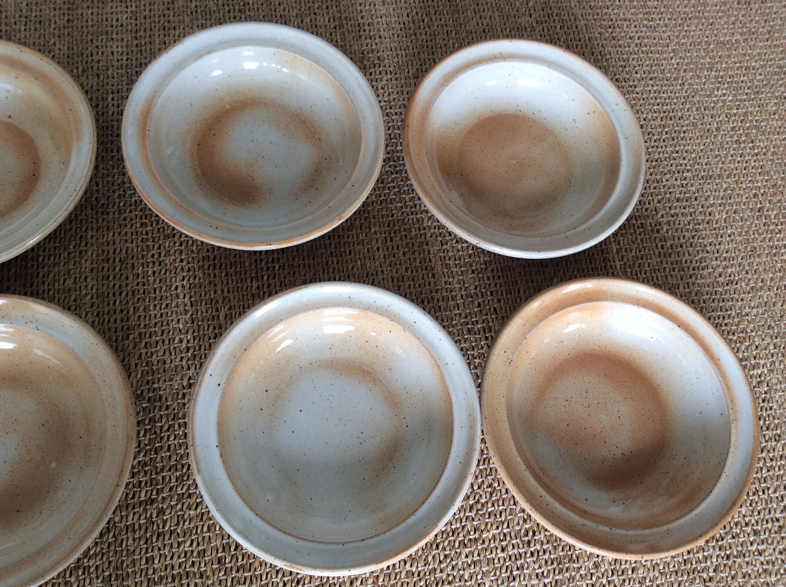 Series of 8 stoneware plates