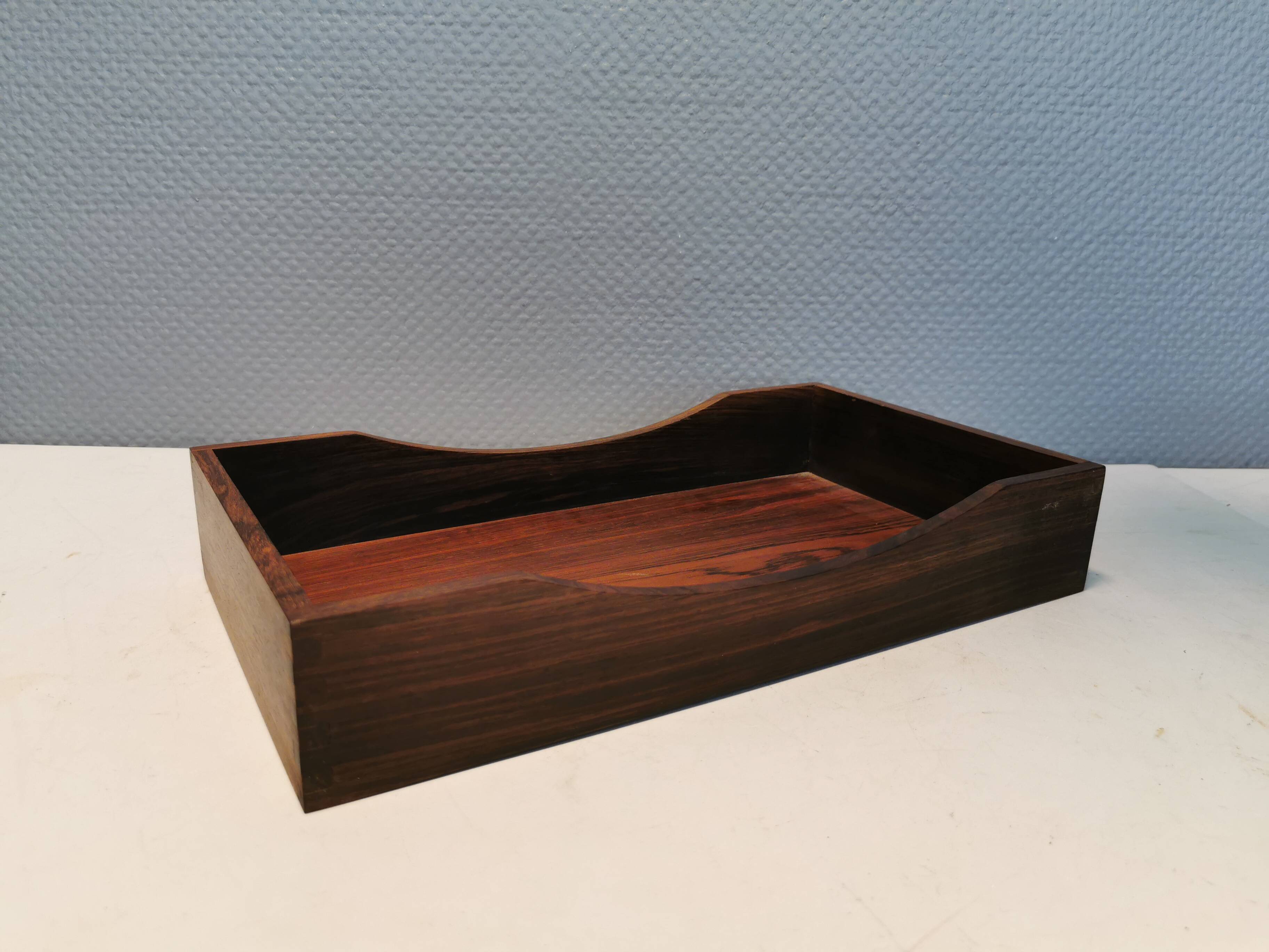 Letter or serving tray in solid rosewood, Danish design 1960s.