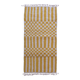 Tapis à rayure jaune et blanc - 206 x 101 cm