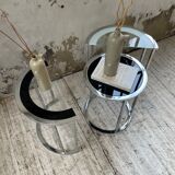 Trio of 70s chrome consoles