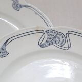 Set of 4 flat plates, Onnaing Algéciras model