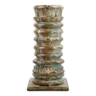 Column in patinated solid wood