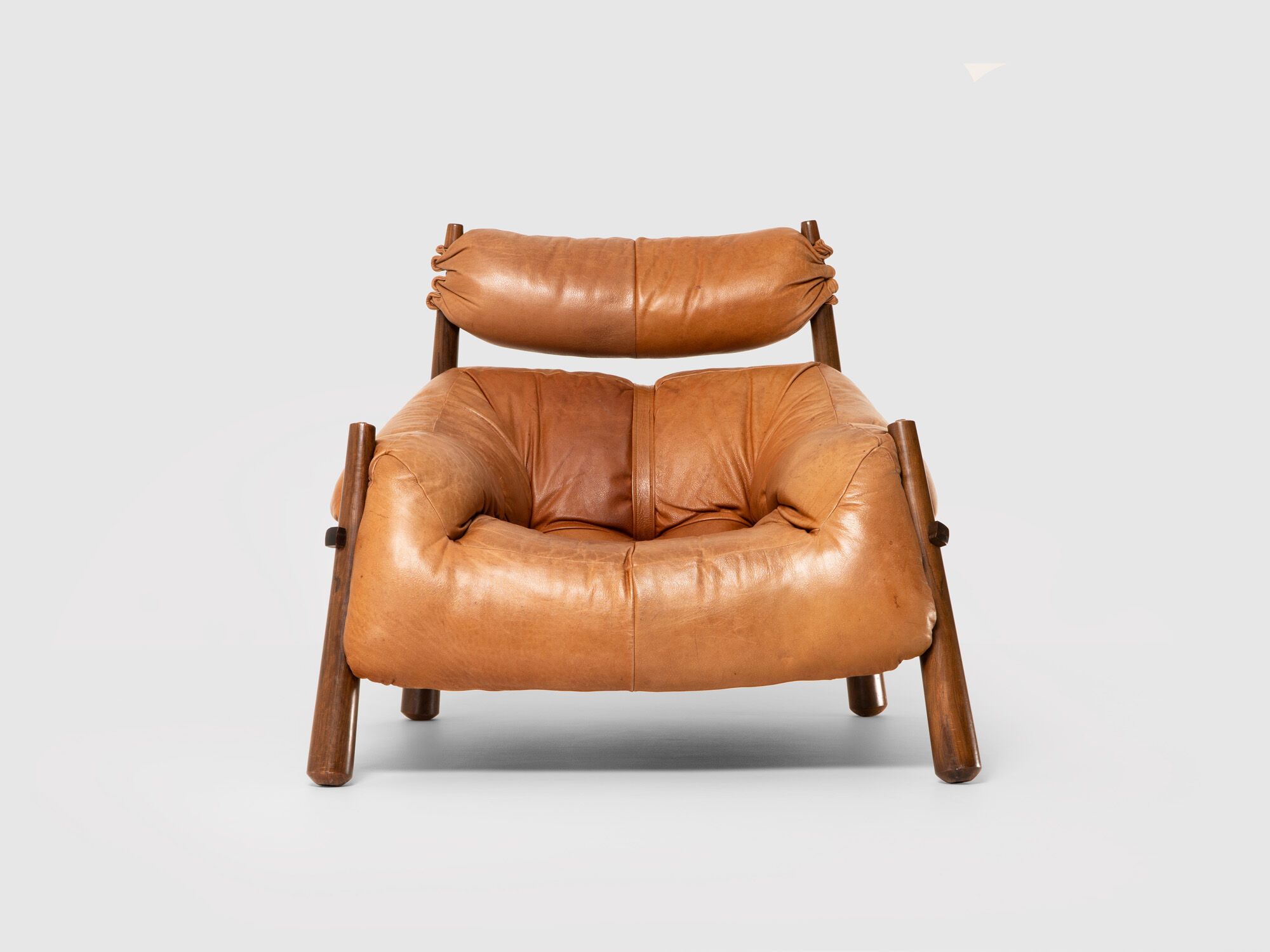 Percival Lafer MP-81 rosewood and leather Brazilian lounge chair