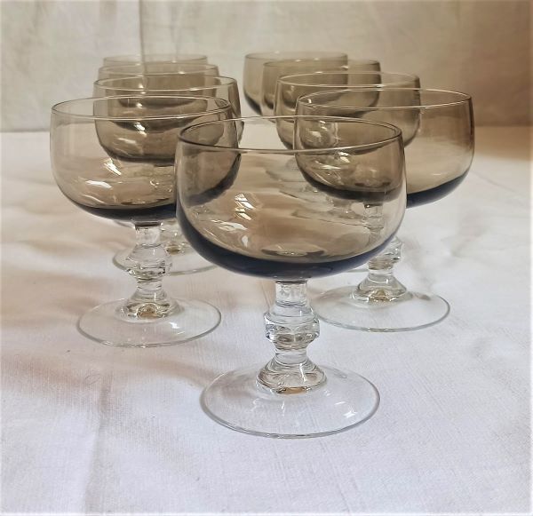 Set of 9 balloon glasses 70s