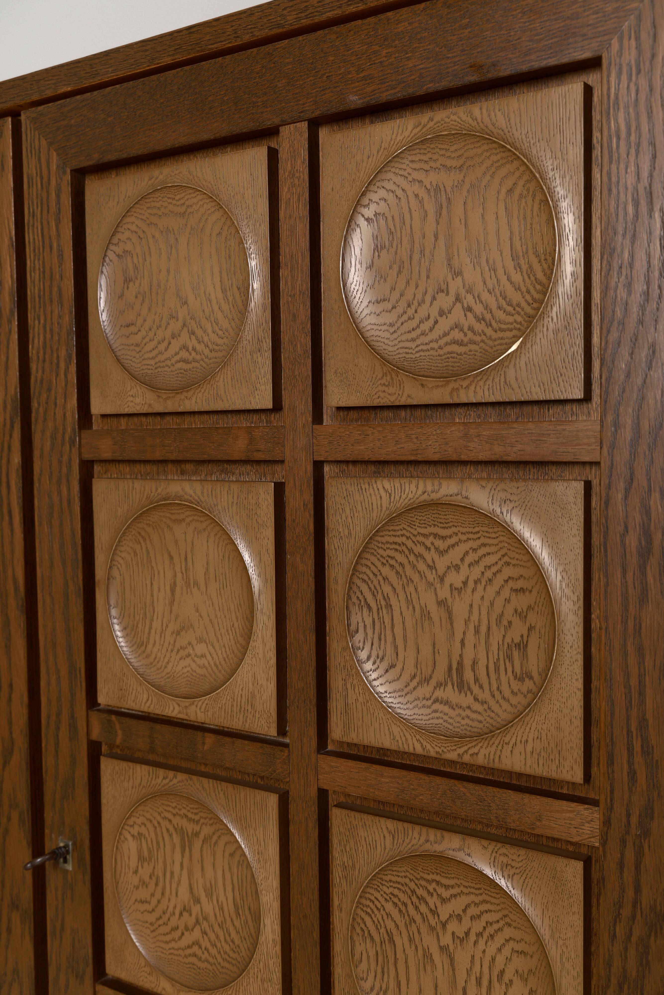 High oak sideboard by Gerhard Bartels, 1970s