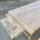 Large dining table monastery style raw natural oak