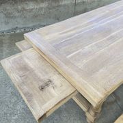 Large dining table monastery style raw natural oak