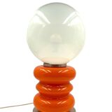 Space Age Orange Murano glass table lamp 1970s