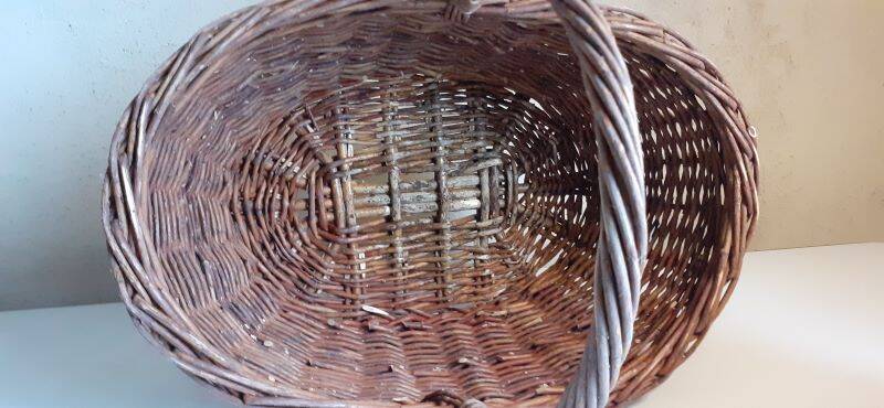 Vintage wicker oval basket