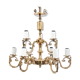 Brass chandelier, Poland, 1950s