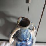 Old amphora vase in flamed glazed stoneware