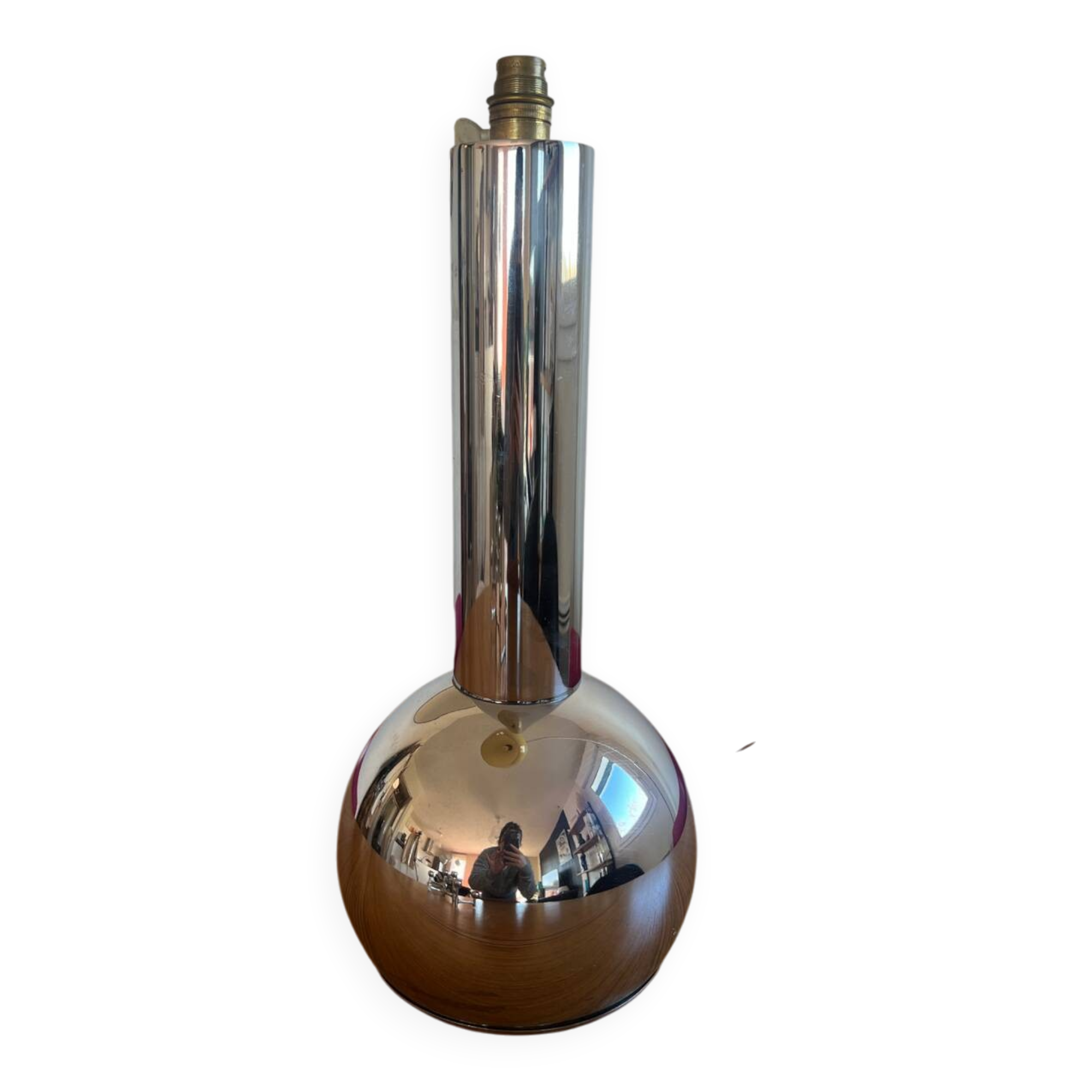 Chrome Space Age table lamp, Italian design from the 1970s, "Arredalux"