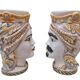 Sicilian ceramic head vases/ Moorish heads