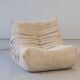 Togo 3 places et fauteuil en velours côtelé blanc
