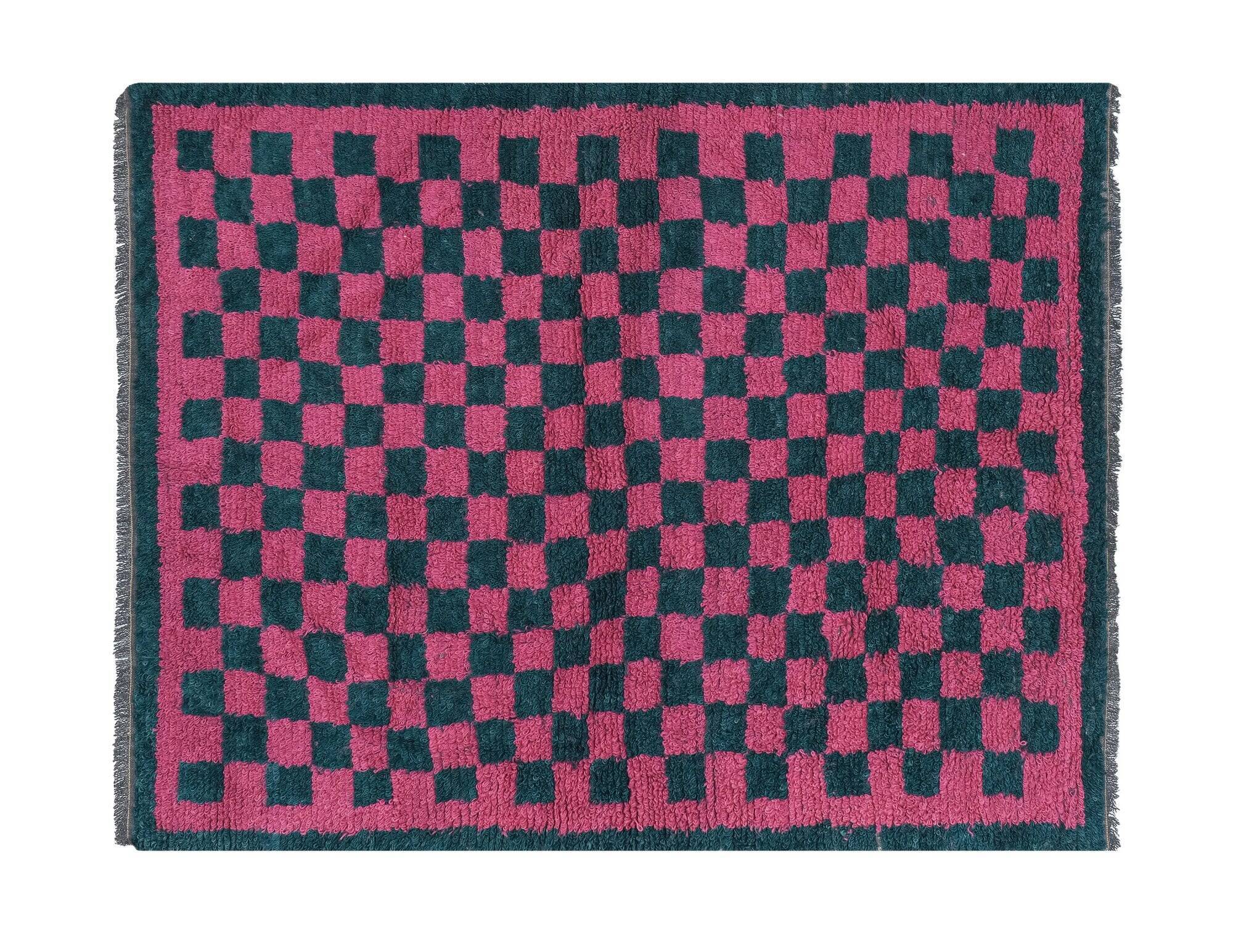 Vintage Turkish handmade rug 144x190 cm