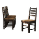 Modernist chairs in oak and woven straw, France, circa 1948