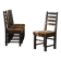 Modernist chairs in oak and woven straw, France, circa 1948