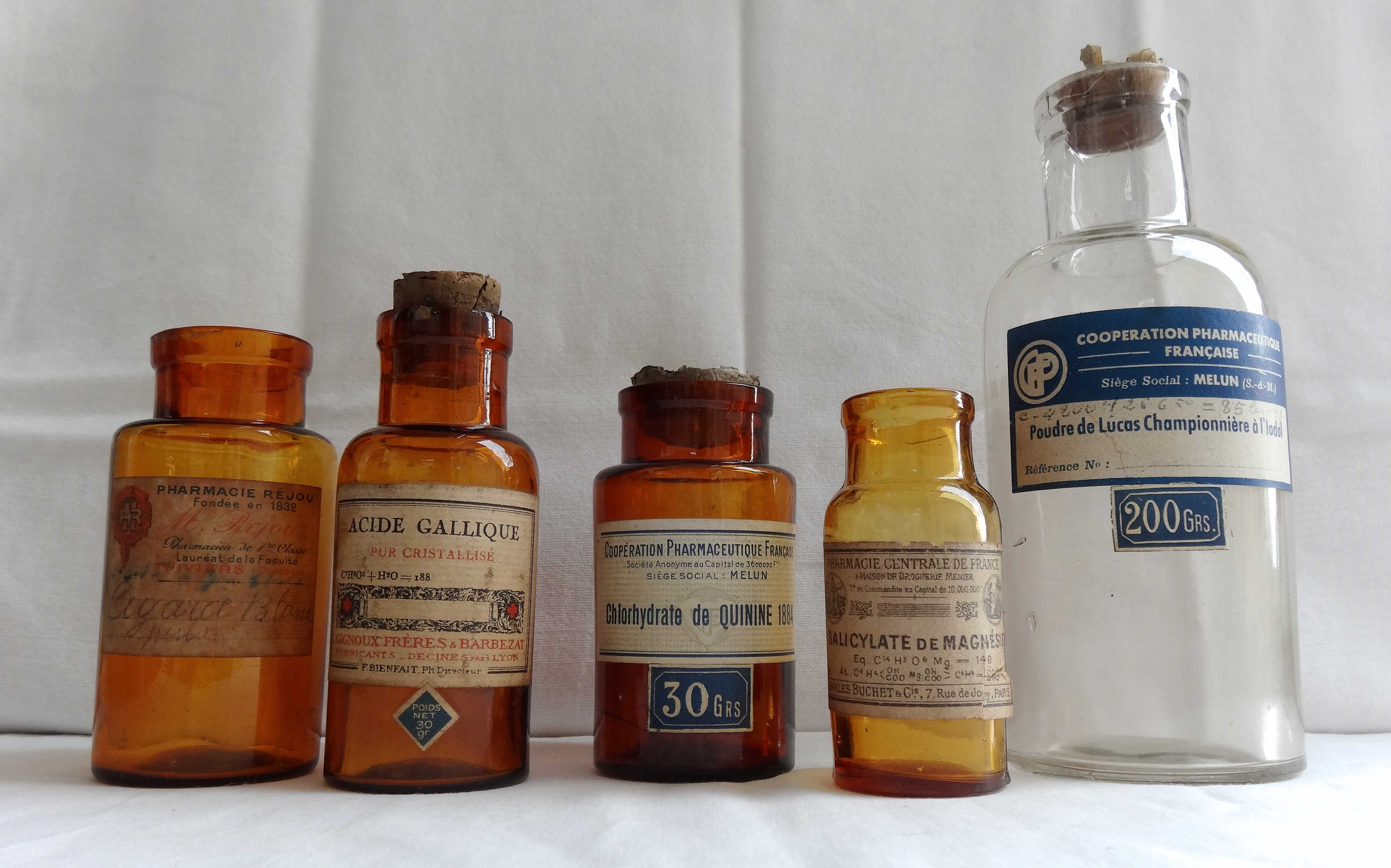 Old pharmacy bottles