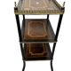 Old three-level Napoleon III marquetry sideboard, late 19th century