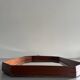 Mid-century rectangular wall mirror in teak, 1960, Italy