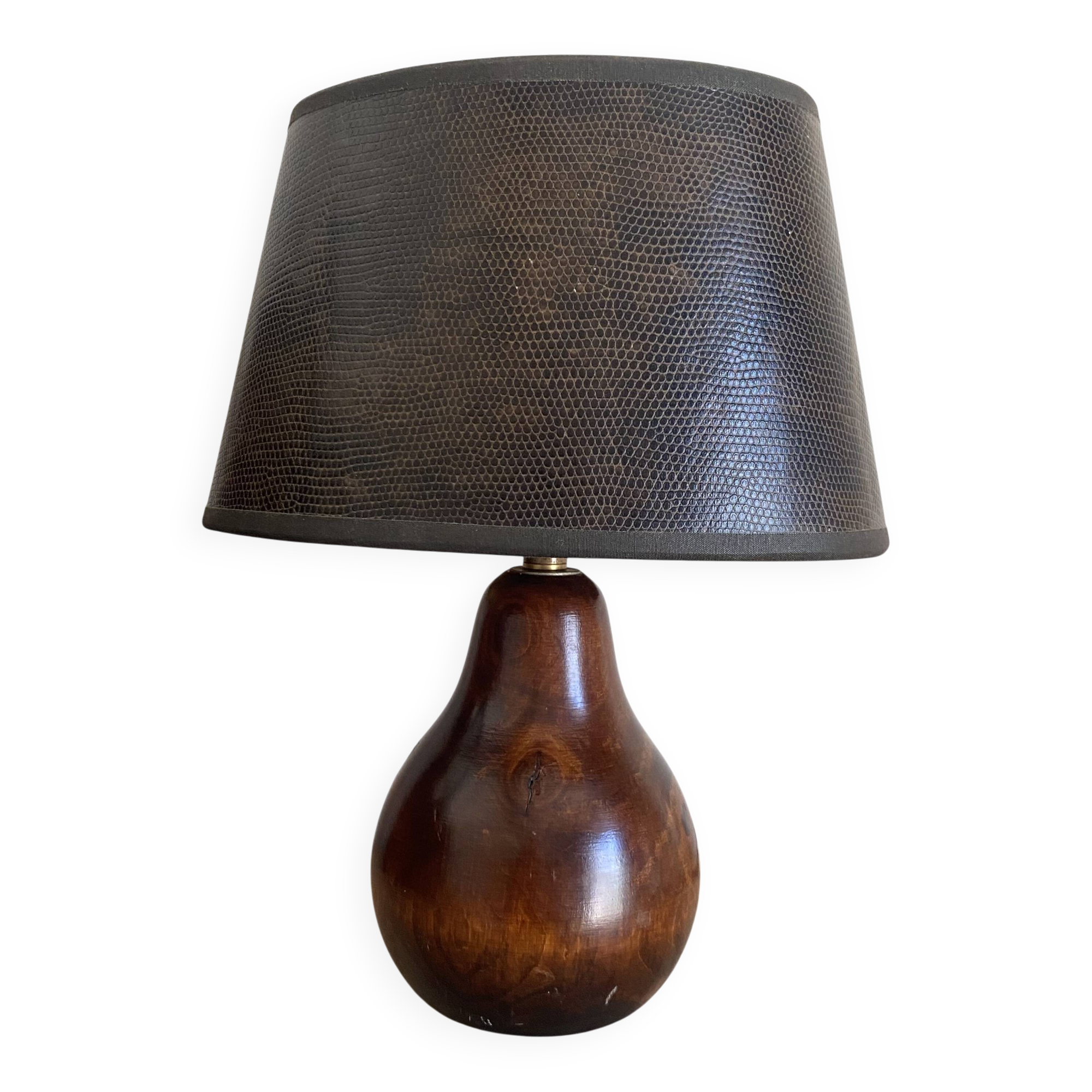 Wood lamp, fabric cable 2M, lampshade