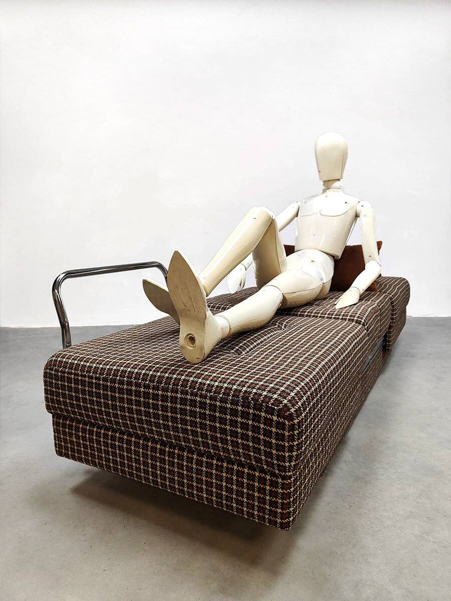Vintage Swedish convertible sofa lounge chairs in table & daybed