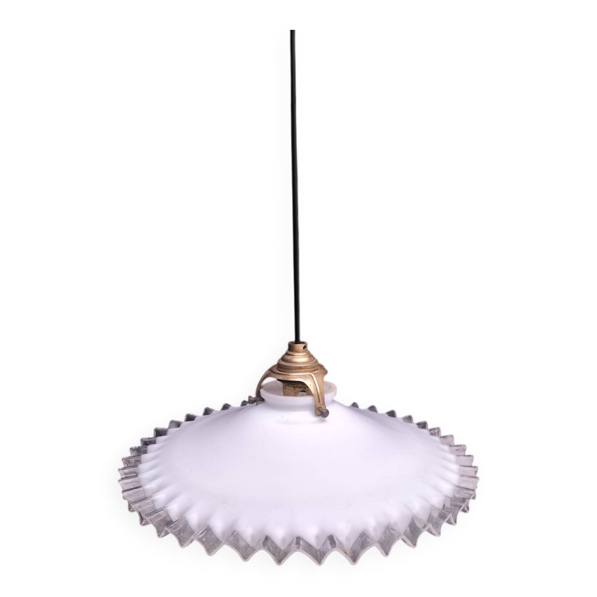 Opaline glass pendant light