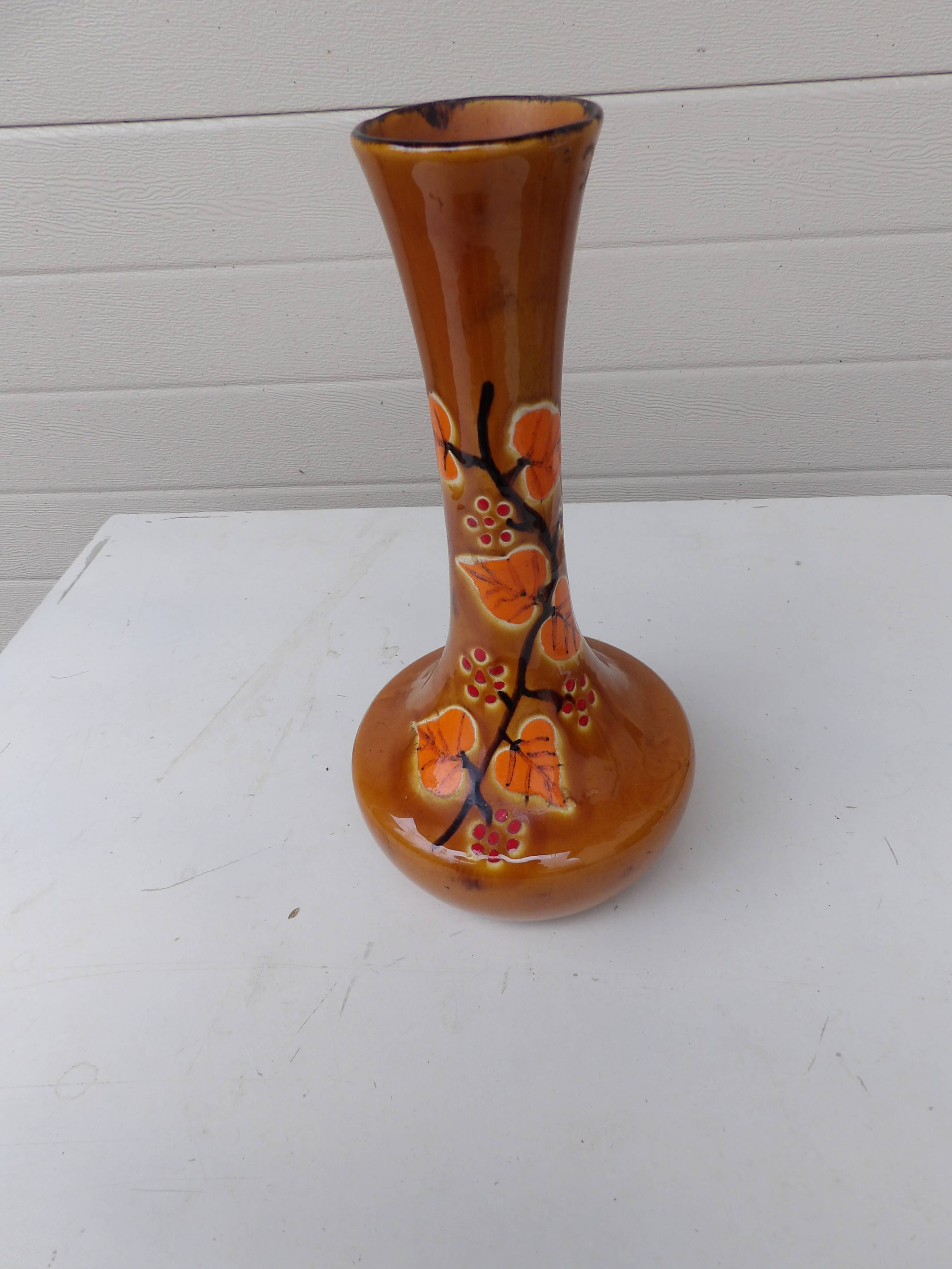 Orange neck vase
